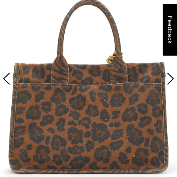 NWT❣️Vince Camuto Leopard Print Canvas Tote - Picture 2 of 7